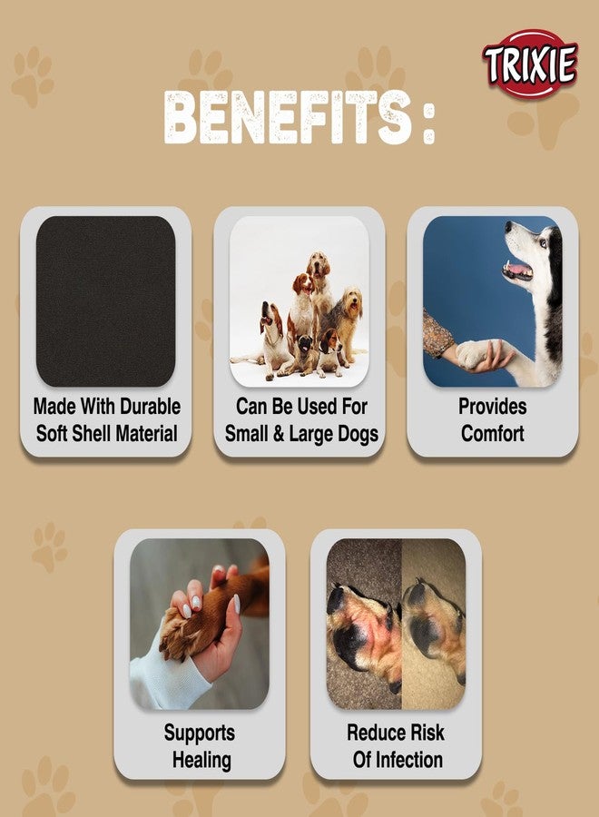 Trixie Walker Care Protective Dog Boots, Walking Shoes, Paw Protector for Dogs - Fast Healing Support, Hook & Loop Fastener, Breathable Polyester, Paw Injury Protection, 4pcs (XXL) - Image 5